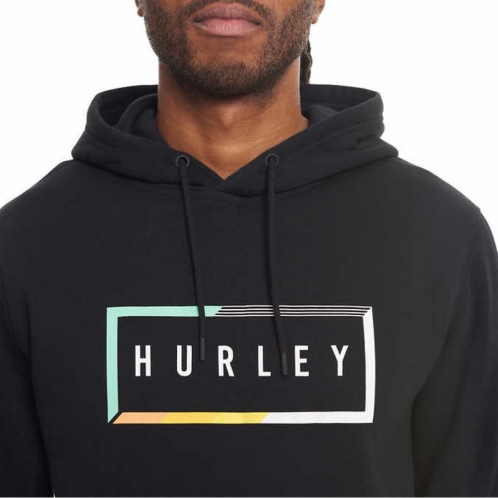 Hurley Black Men’s Hoodie Size L - Picture 2 of 6